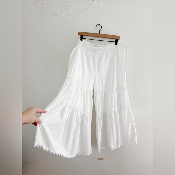 White Ruffle Pants - Picture 2 of 5